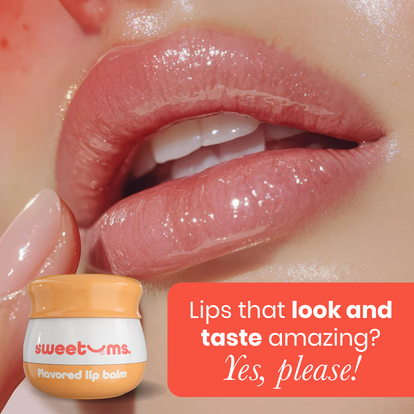 Peach Flavored Lip Balm Beauty Gloss Valentine'sGift for Her