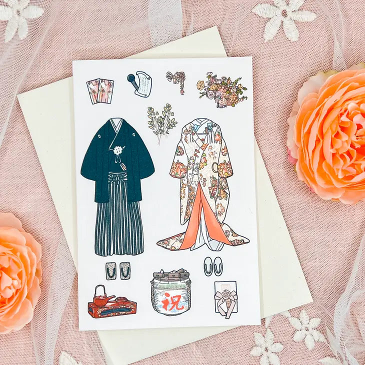 Japanese (Uchikake) Wedding Card