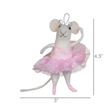 Load image into Gallery viewer, Felt Mouse Ornament - Ballerina Mouse Ornament
