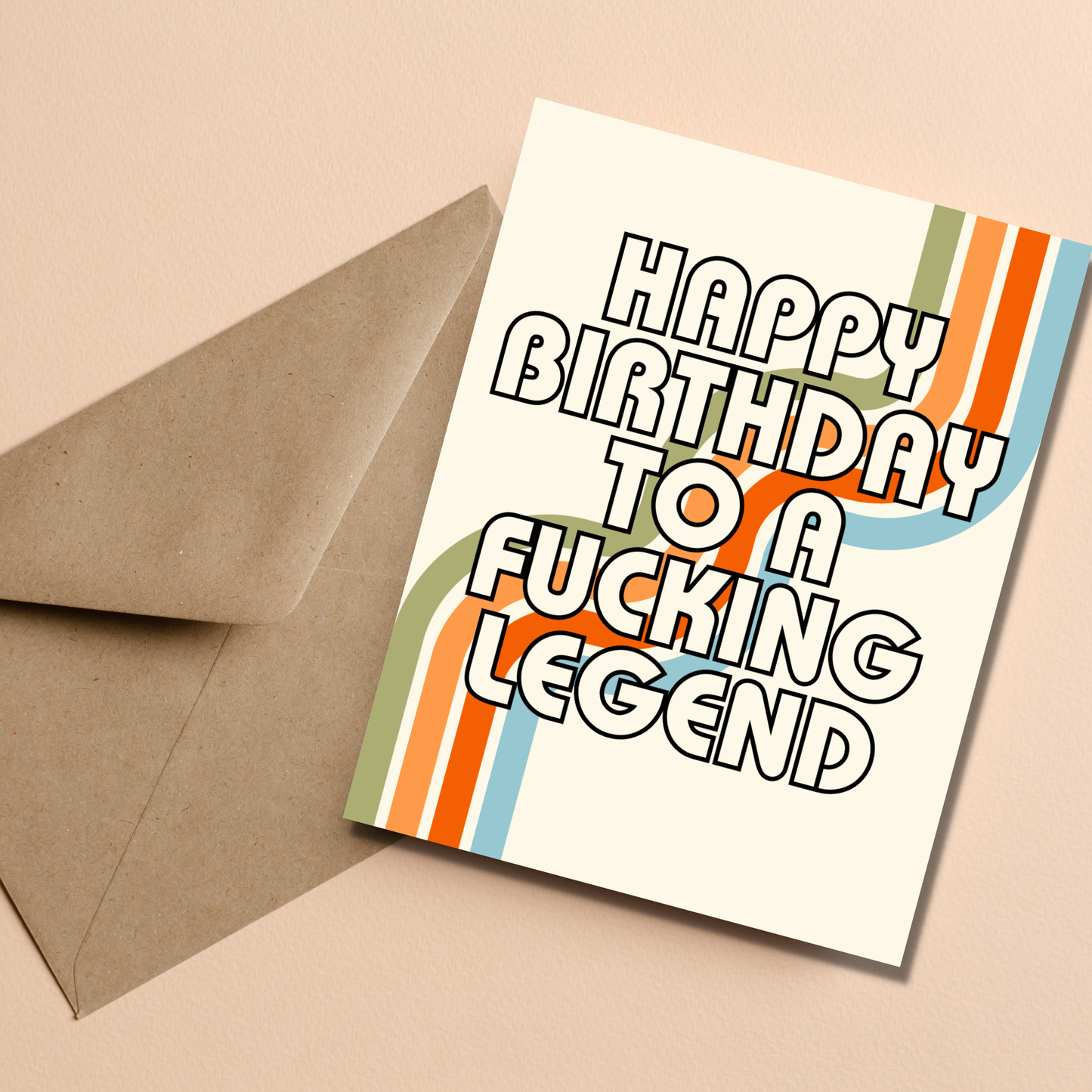 Happy Birthday You Fucking Legend Card Funny Retro Nostalic