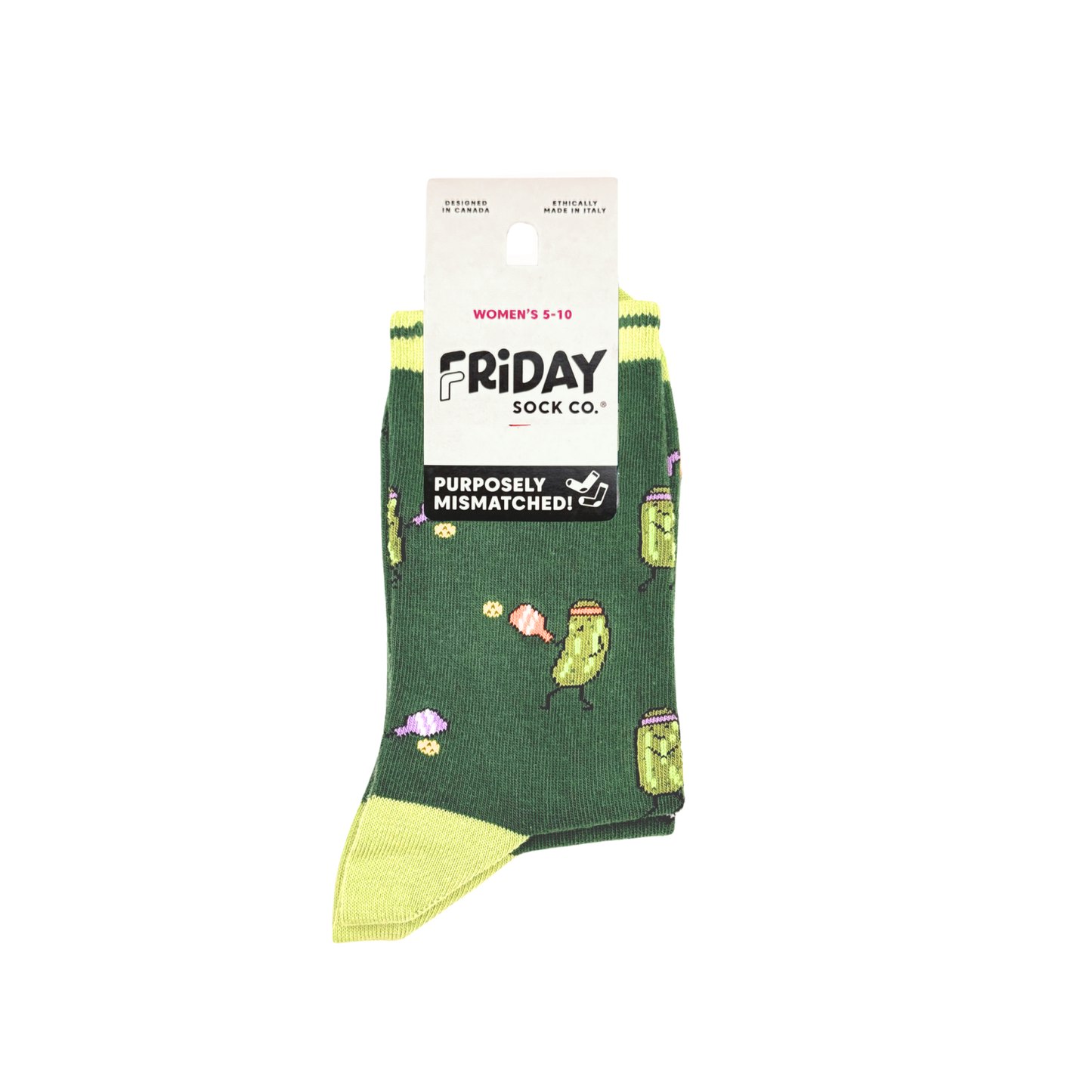 Women's Pickleball Mismatched Crew Socks
