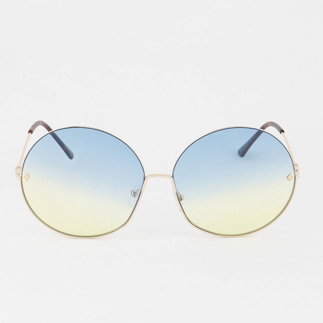Gradient Lens Round Sunglasses