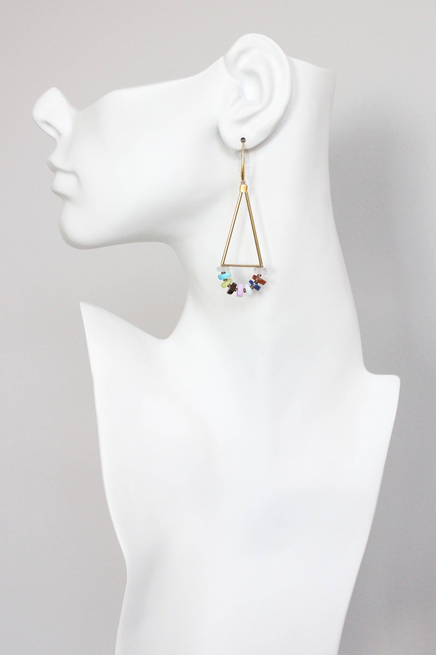 KYLE45 stone geometric earrings