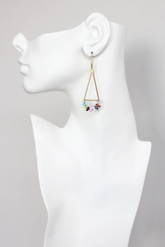 KYLE45 stone geometric earrings