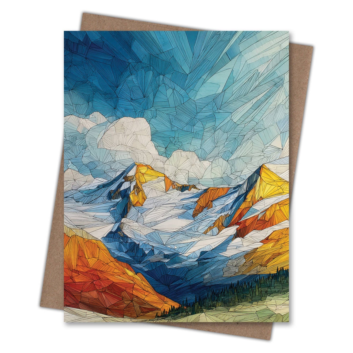 Saddle Mountain - Recycled Blank Notecard for Outdoor Fans