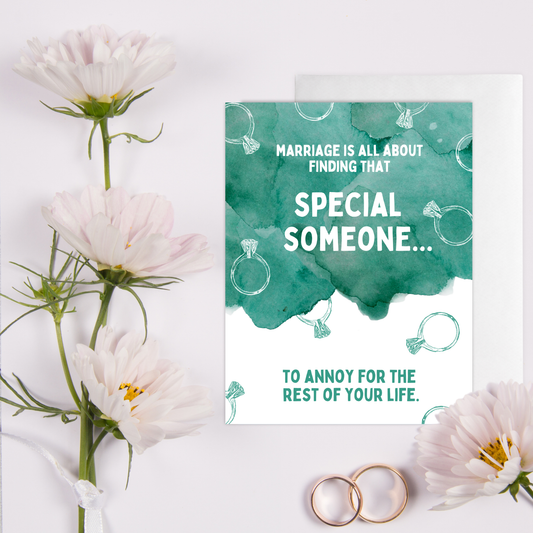 Funny Wedding Couples Engagement Card (Someone to annoy)