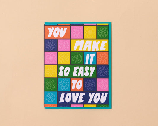Retro Love Card - You Make Love So Easy - Your Gal Kiwi