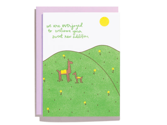 Llama Mama Field - Letterpress Greeting Card