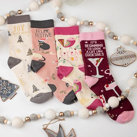 Holiday Crew Sock, asst styles
