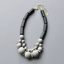 Load image into Gallery viewer, JLT519 black and gray bauble necklace
