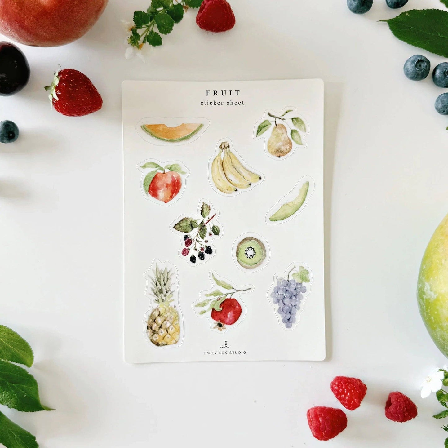 Fruit sticker sheets