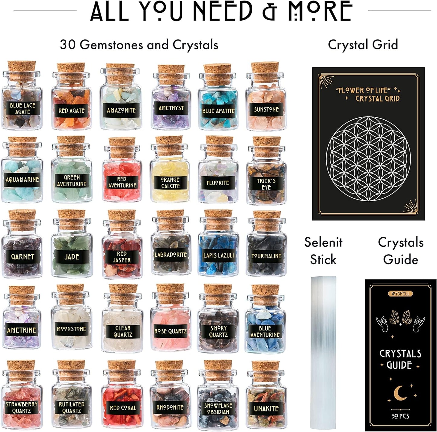Gemstone and Crystals Bottles