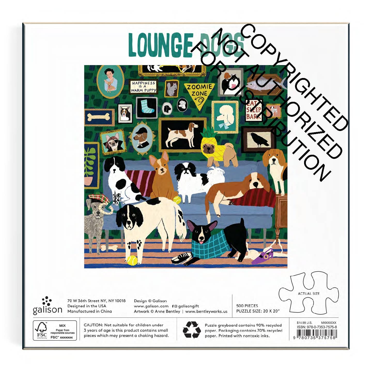 Lounge Dogs 500 Piece Puzzle
