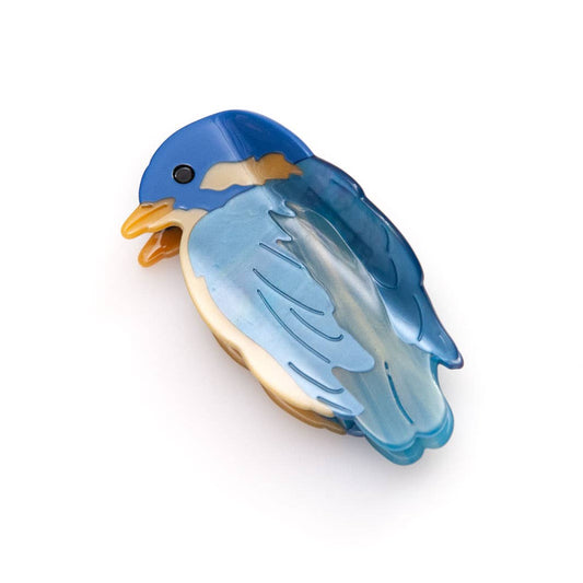 Blue Bird Hair Claw Clip