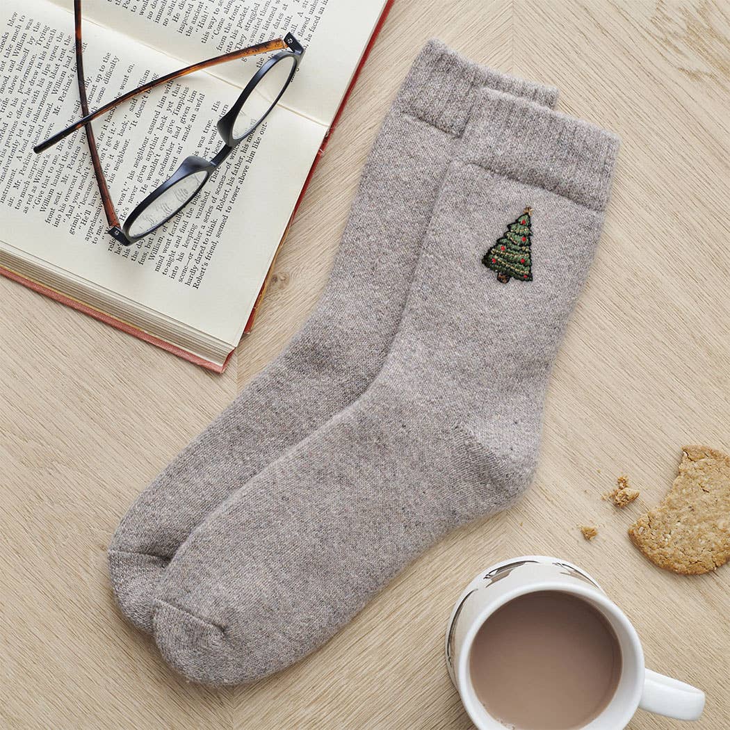 Christmas Tree Wool Socks