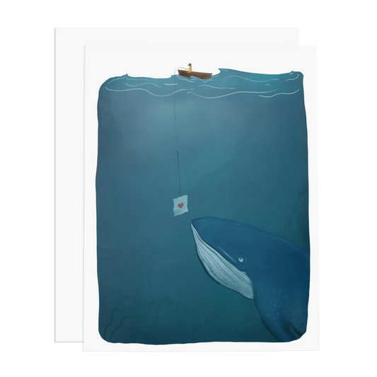 Love Note Whale Greeting Card