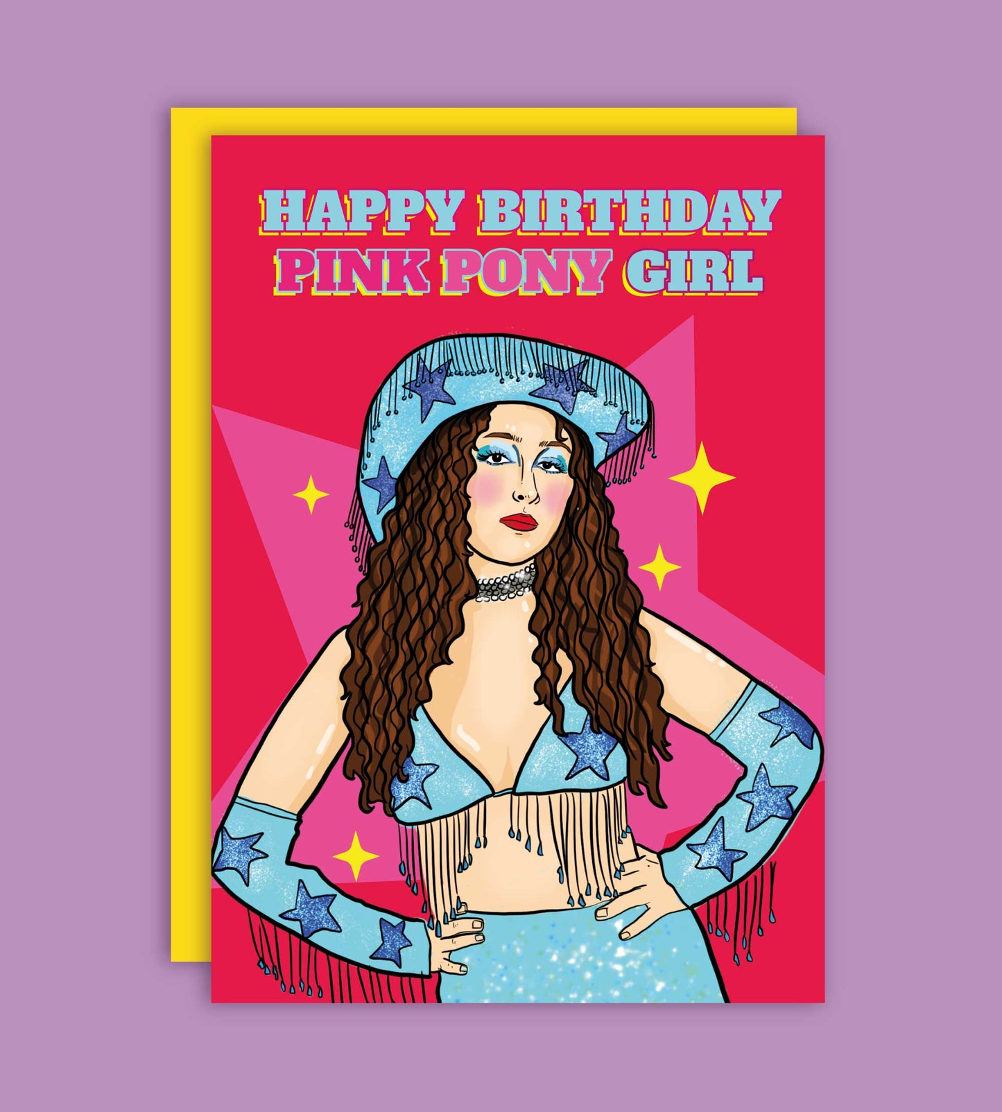 Happy Birthday Pink Pony Girl Greeting Card