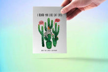 Load image into Gallery viewer, Cactus Lynx Cat Birthday Card
