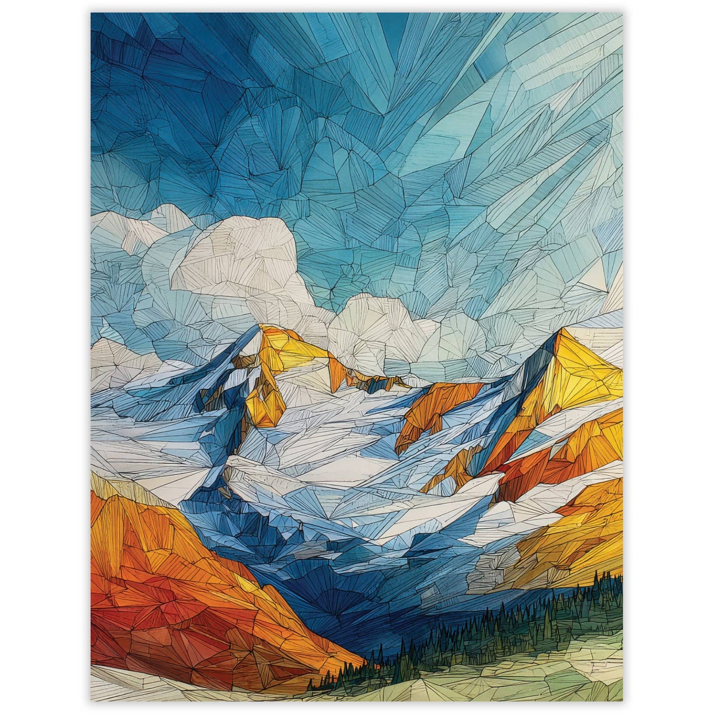 Saddle Mountain - Recycled Blank Notecard for Outdoor Fans