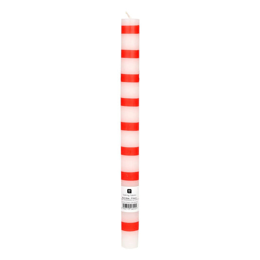 Red & White Taper Candles