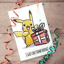 Load image into Gallery viewer, &quot;I Got Chu&quot; - Electric Mouse Gamer Birthday Card
