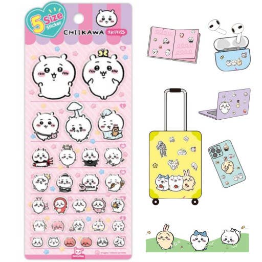 Chiikawa & Friends 5 Sizes Jelly Coating Deco Stickers