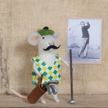 Load image into Gallery viewer, Felt Mouse Ornament - Golfer Mouse
