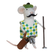 Load image into Gallery viewer, Felt Mouse Ornament - Golfer Mouse
