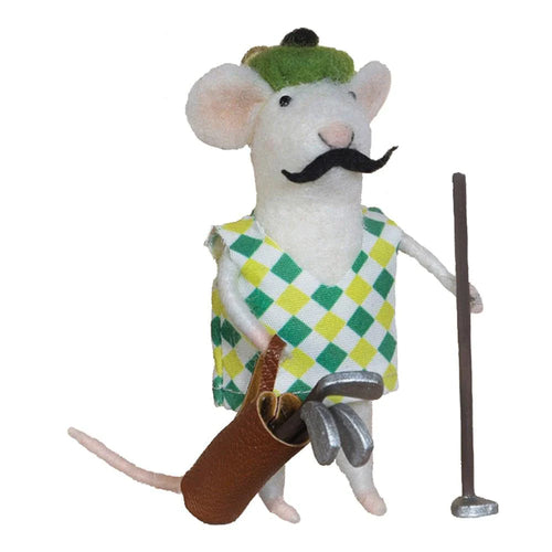 Felt Mouse Ornament - Golfer Mouse - Front & Company: Gift Store