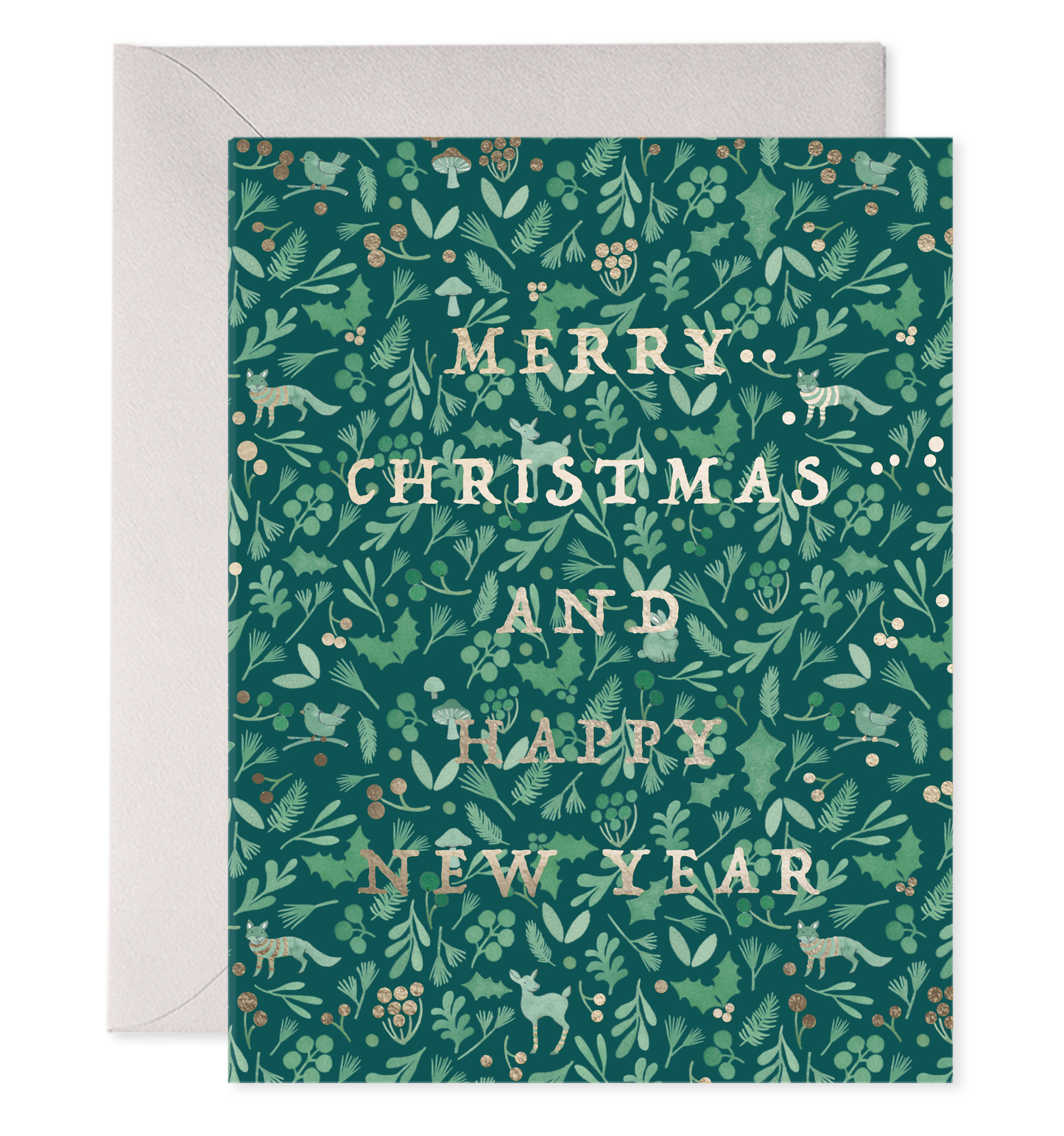 Winter Forest Christmas & New Year Boxed Set of 6 Cards