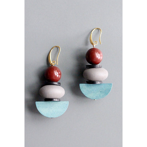 HYLE55 Wood and acrylic earrings - Front & Company: Gift Store