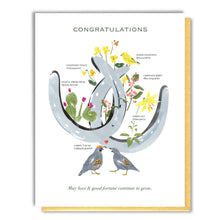 Load image into Gallery viewer, Congratulations Wedding Horseshoes Card
