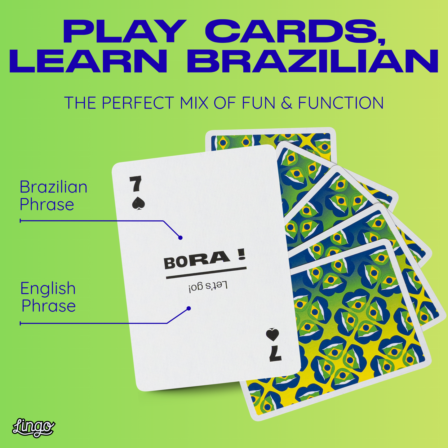 Brazilian Playing Cards in Tin Travel Case