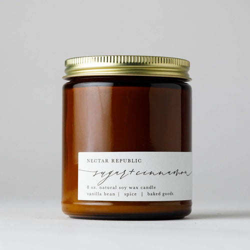 Sugar + Cinnamon : Jar Soy Candle ( Holiday Christmas ) - Front & Company: Gift Store