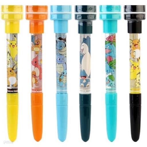 Pokemon Bubble Stamp + Ballpoint Pen + Bubble Wand