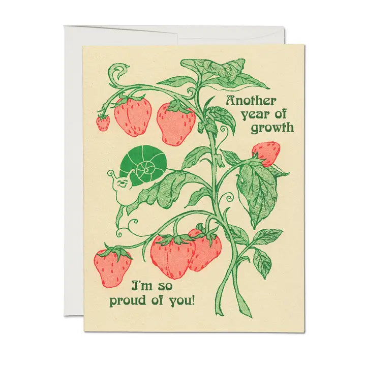 Another Year of Growth birthday greeting card