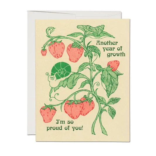 Another Year of Growth birthday greeting card