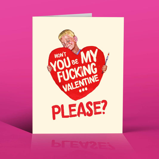 BE MY FING VALENTINE valentine card