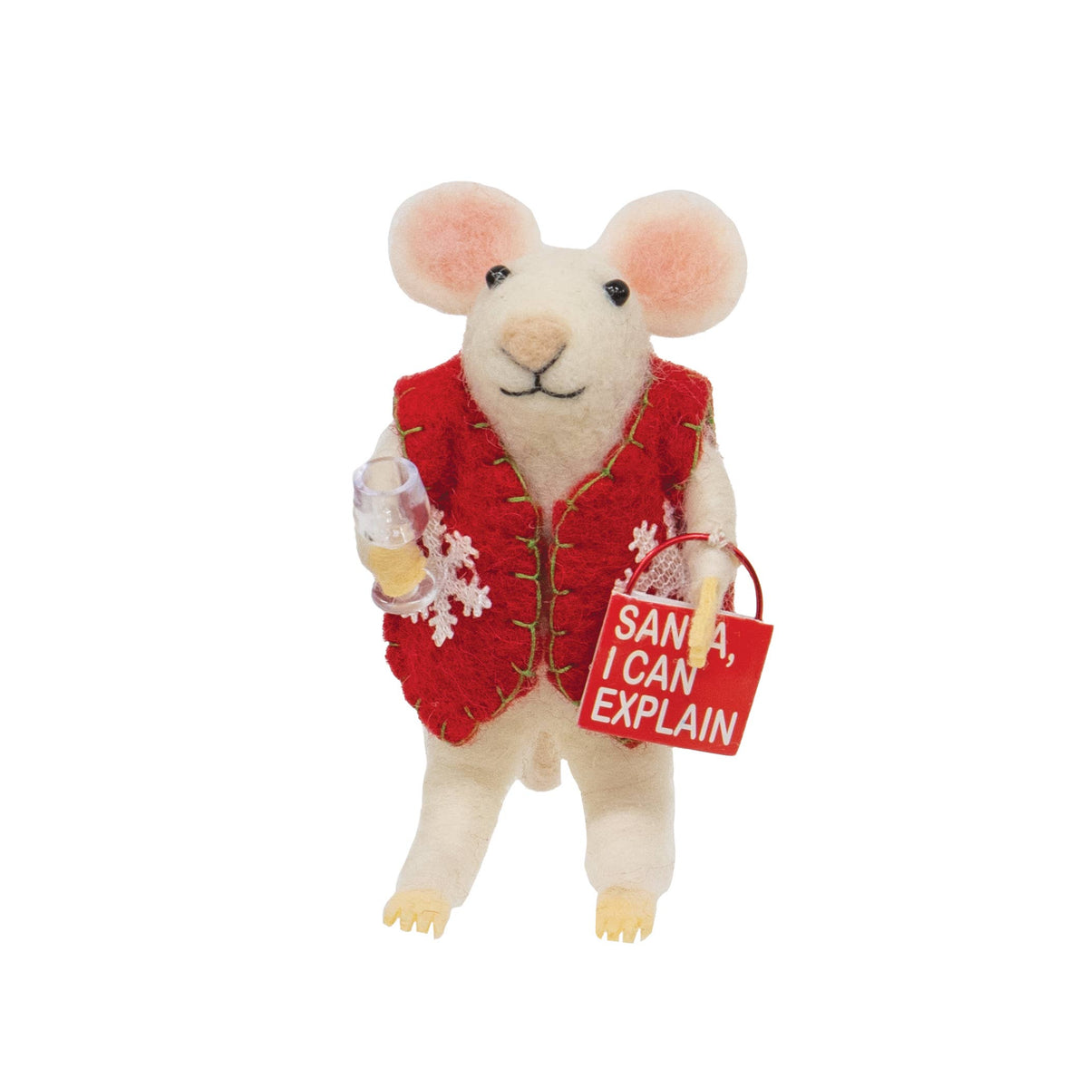 Santa I Can Explain Mouse Ornament