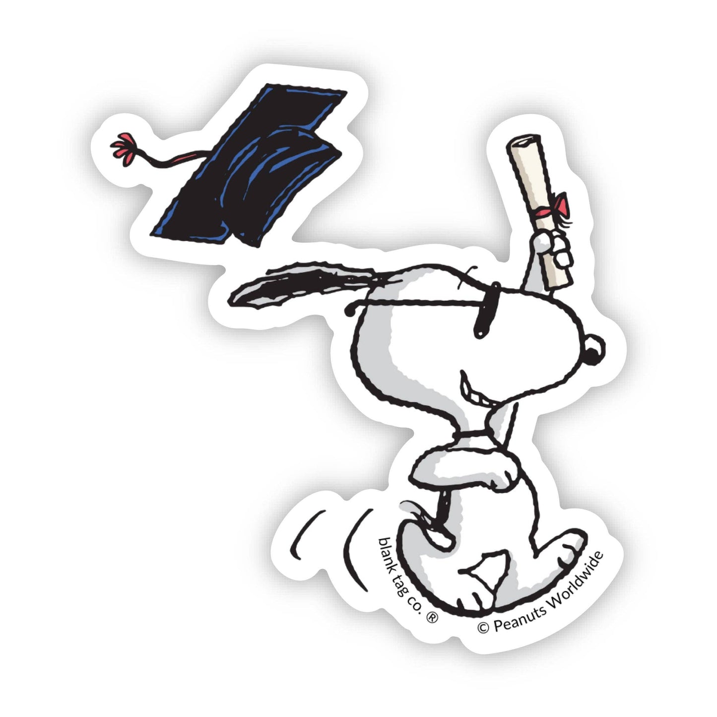 Peanuts® Waterproof Sticker - Graduating Snoopy