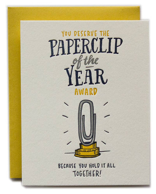 Paperclip Of The Year Card