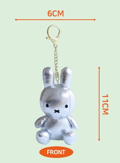 Miffy Keyring Plush Dolls Glow-in-the-Dark, Silver, Gold