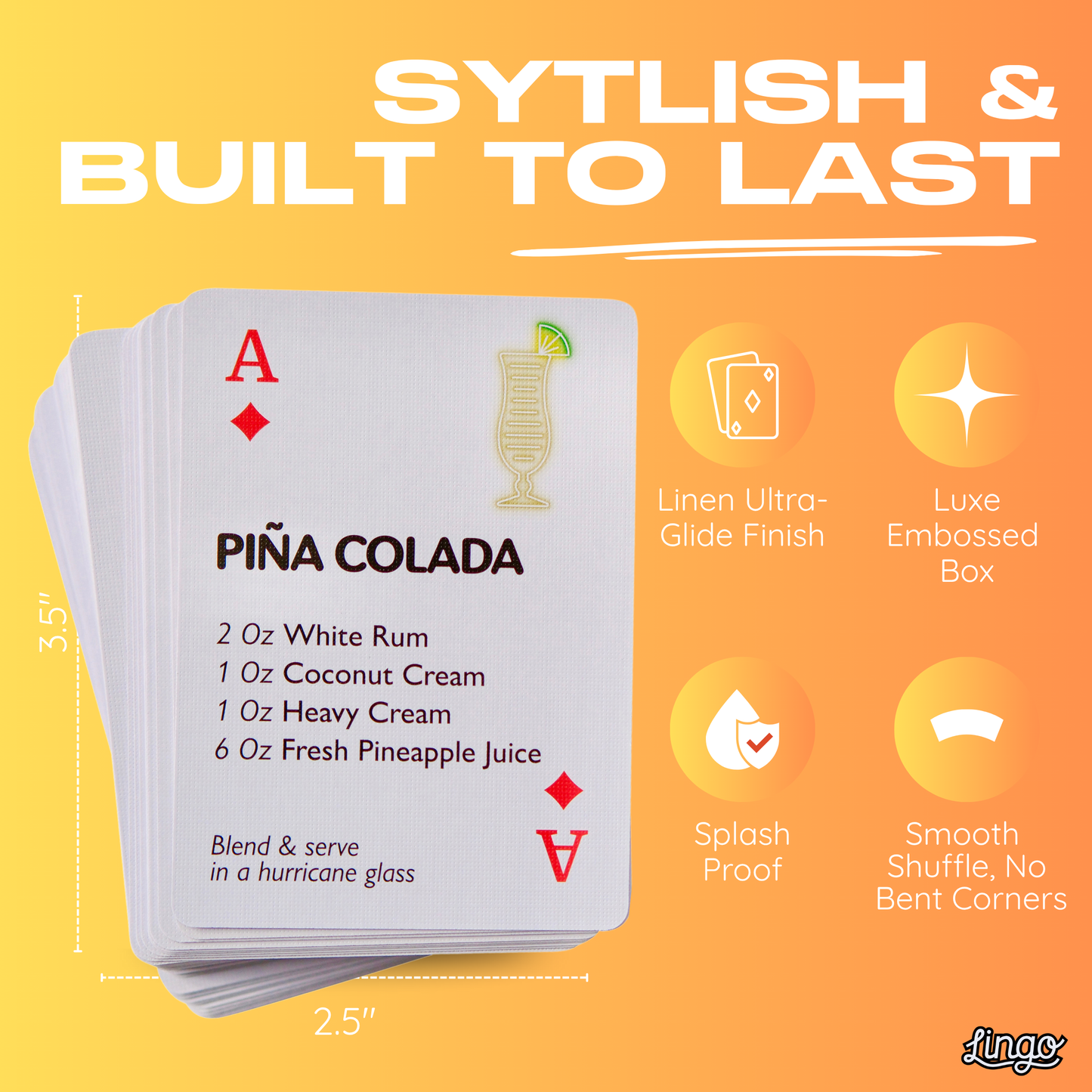 Cocktails Lingo Playing Cards 