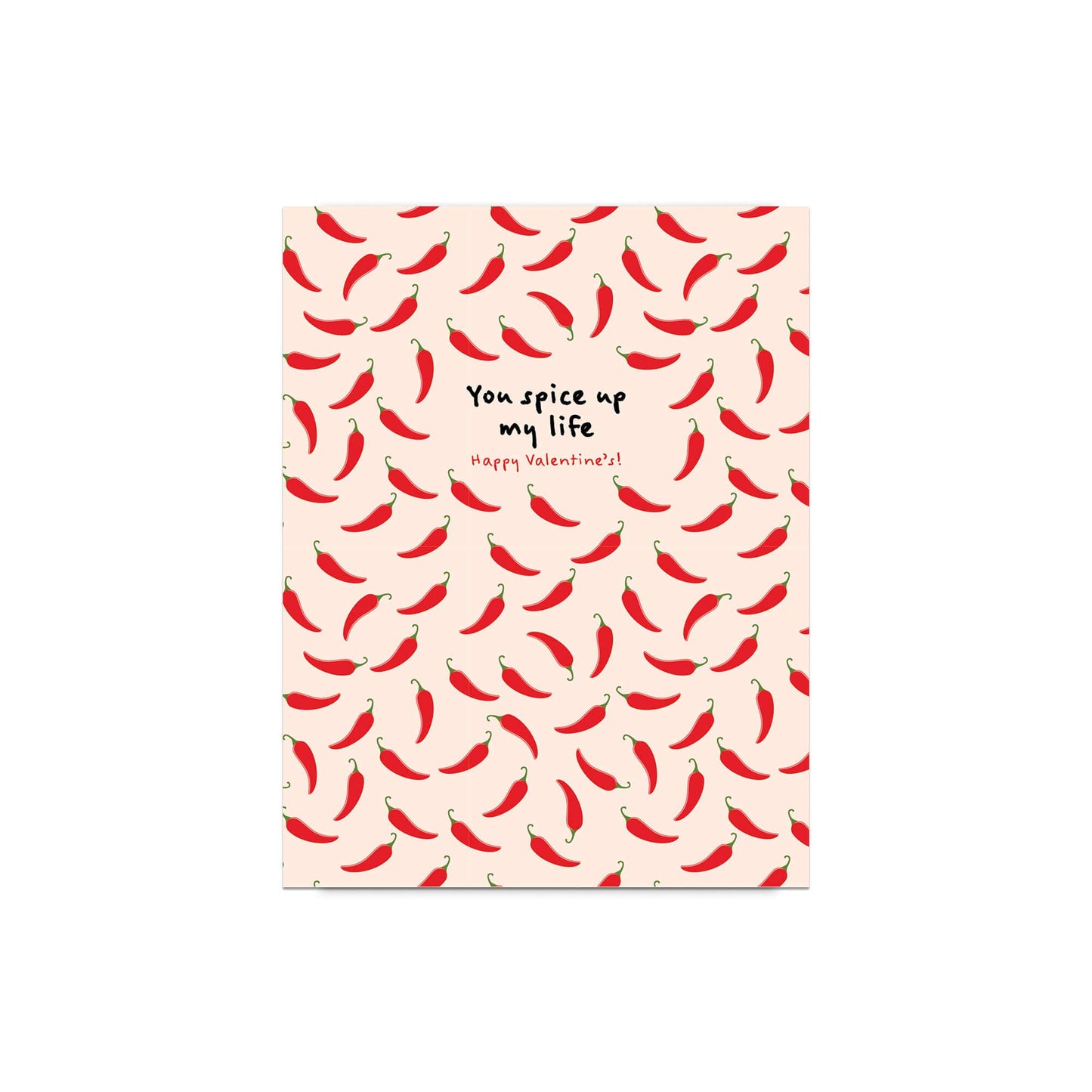 Chili Pepper Pattern Valentine's Day Card | Spice Up My Life