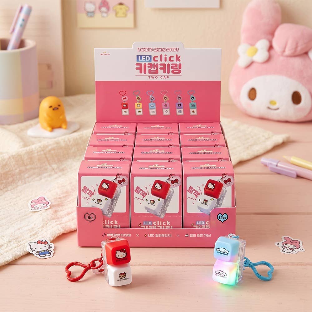 Sanrio LED Click Keycap Keyring – Light-Up Click Toy Charm