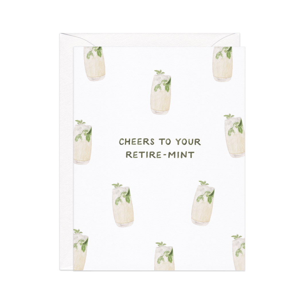 Retire-mint - Cocktail Pun Congratulations Card