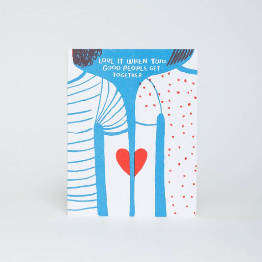 Two Good People Letterpress Card by Egg Press