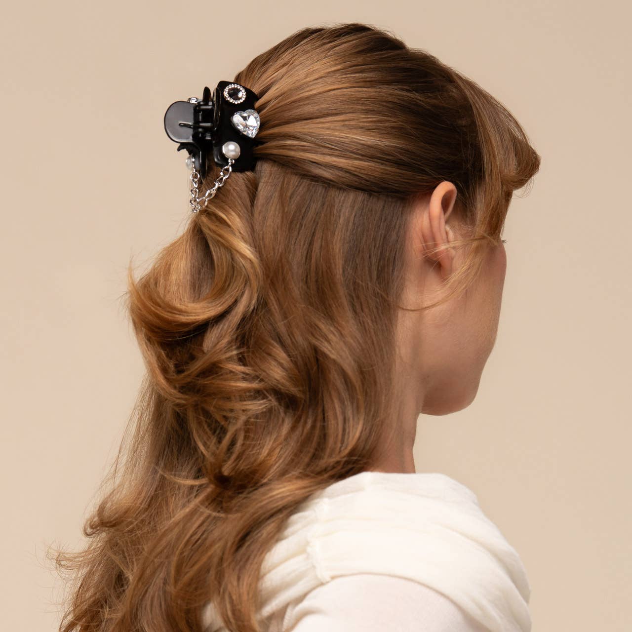 KitschPop Cloud Clip 7pc Set Vintage- Black