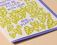 Load image into Gallery viewer, Love and Plants Letterpress Housewarming Card
