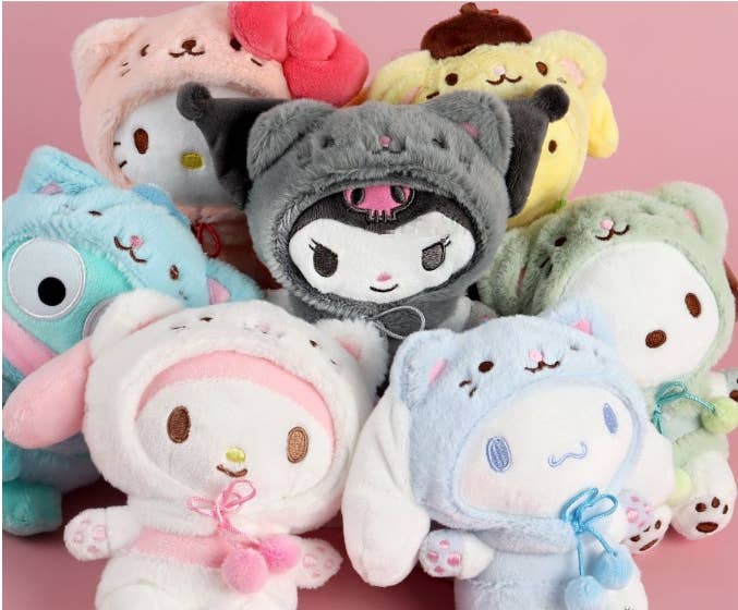 Sanrio Limited Kitty Costume Fluffy Key Chain Bag Charm